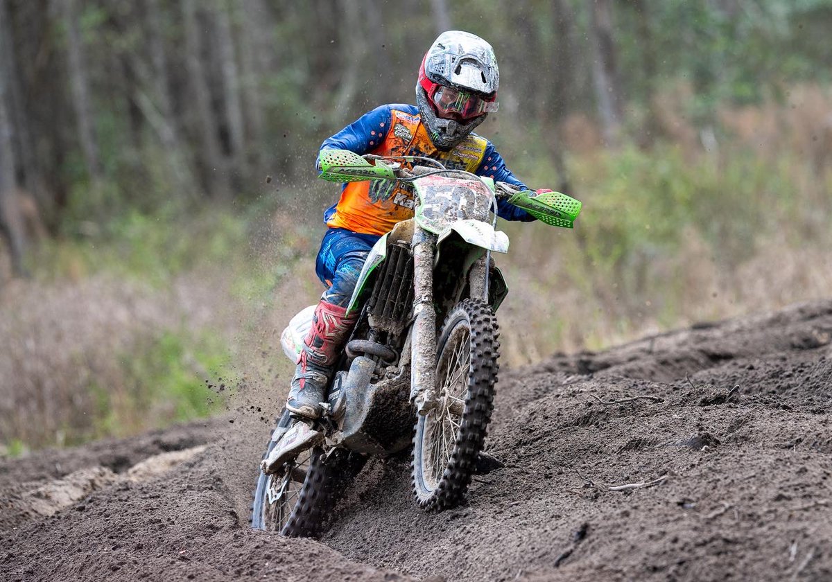 RaceKawasaki's tweet photo. Team Green rider Jojo Cunningham added to his podium streak by earning his second win of the season in the 250A class, and Tanner Whipple earned his first podium of the year with a third place finish in the Open A class. 🥈🥈🥇🥉
#TeamGreen #RaceKX #GNCC #OffRoadRacing https://t.co/Cl9CAG6o7G