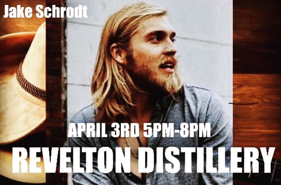 🌿 We are excited to announce the first show of Revelton’s summer series featuring local artist Jake Schrodt!! 

Please come join us at Revelton Distillery, Saturday April 3rd with music from 5PM-8PM and enjoy some of our delicious cocktails!!   🌿🎶🌞