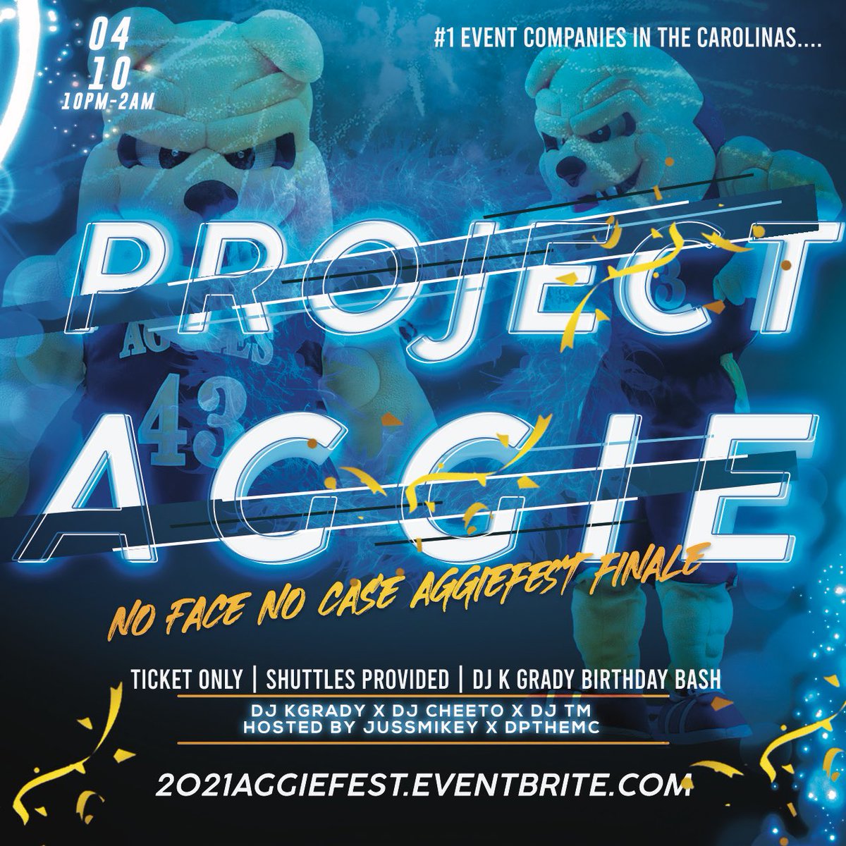 TweetsFromNBA's tweet photo. Yβall Ask & We ALWAYS Deliver: #ProjectAggie π
THE #NOFACENOCASE AGGIE FEST FINALE π΅π½ββοΈ
TICKET ONLY EVENT! π
SHUTTLES WILL BE PROVIDED π
@djkgrady BIRTHDAY BASH π
Last Thing ..
NO CELL PHONES IN THE BUILDINGπ±
THIS WILL BE THE GREATEST MOVIE NEVER TO BE SEEN π₯
#NCAT https://t.co/KsQxmlHIPV