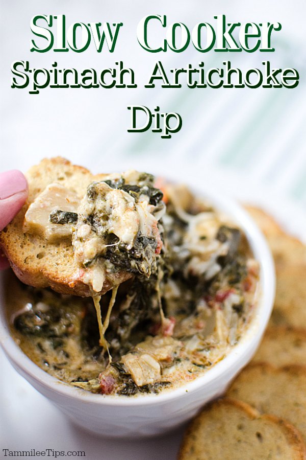 Slow Cooker Crock Pot Spinach Artichoke Dip with Sun-dried tomatoes bit.ly/2me1BGL  #recipe
