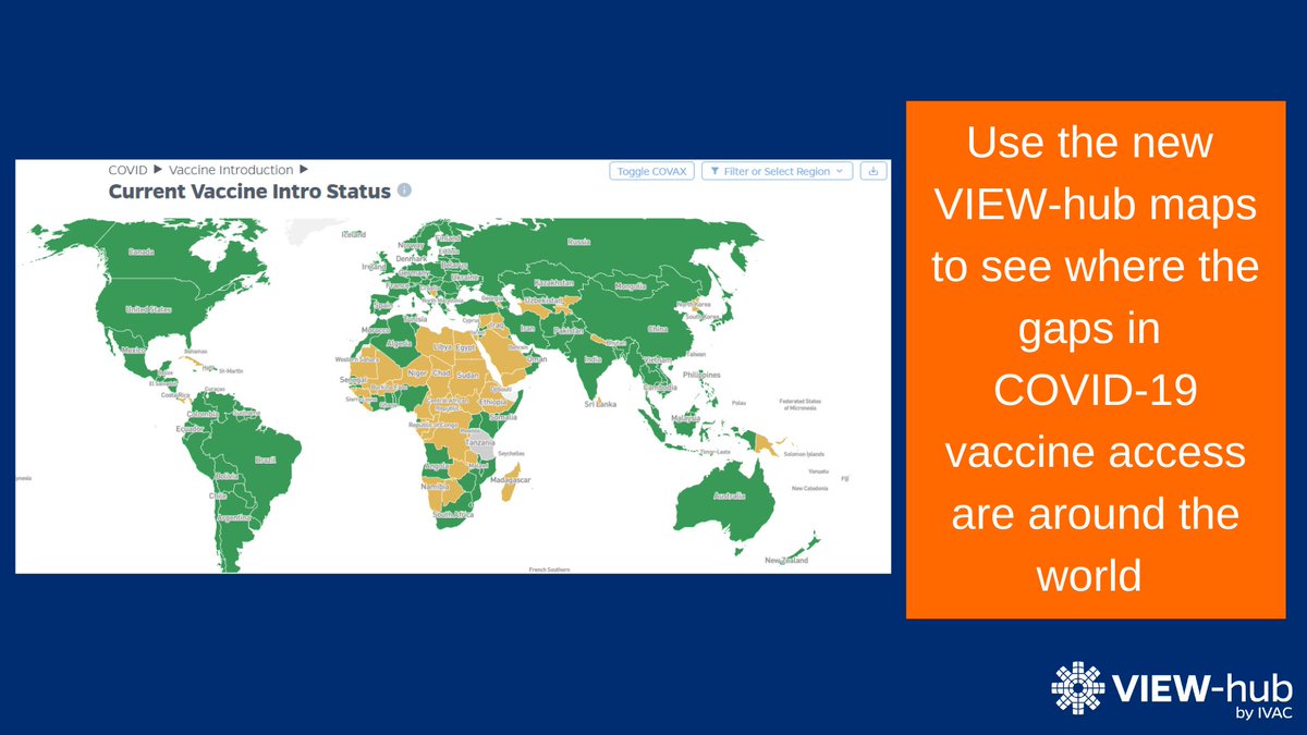 IVACtweets's tweet photo. With the ongoing pandemic it is important to understand gaps in COVID19 vaccine access around the world. Use new #VIEWhub maps to see where the disparities exist https://t.co/XbCW5GO5rI https://t.co/qkLgbV1reR