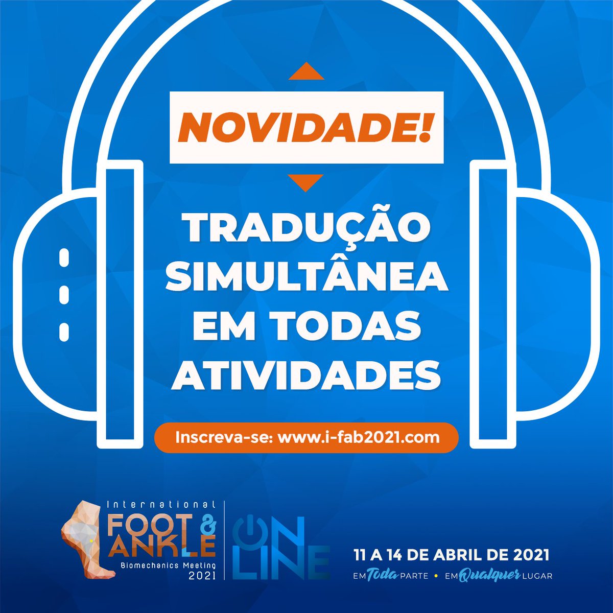 #Novidade

Todas as atividades do Congresso terão tradução simultânea nos quatro dias do evento.

É o i-FAB 2021 mais próximo de você do que nunca!!

Aproveite e garanta sua inscrição:
i-fab2021.com/registration

#fabman #ifab2021