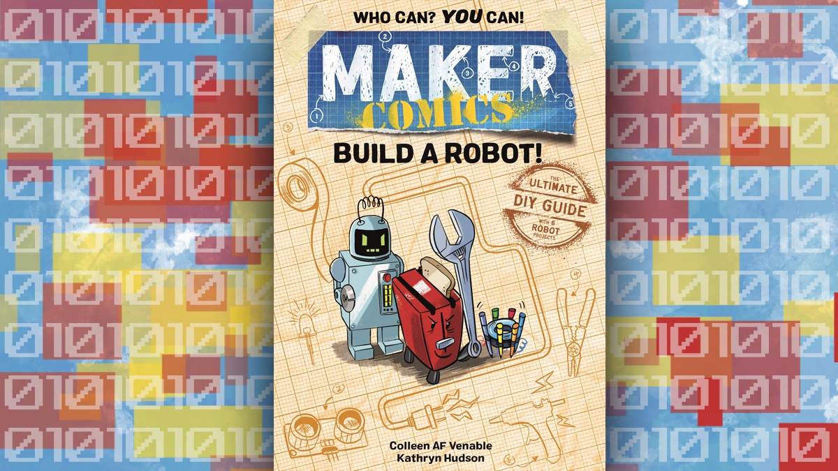 01FirstSecond's tweet photo. *BZZZZ* Systems operational for #MakerComics: Build a Robot. Create sensors, alarms and even take over the world* in this hands-on guide from @ColleenAF & Kathryn Hudson. π€π #BookBirthday
*Taking over the world optional. https://t.co/KNxVxuV8qR