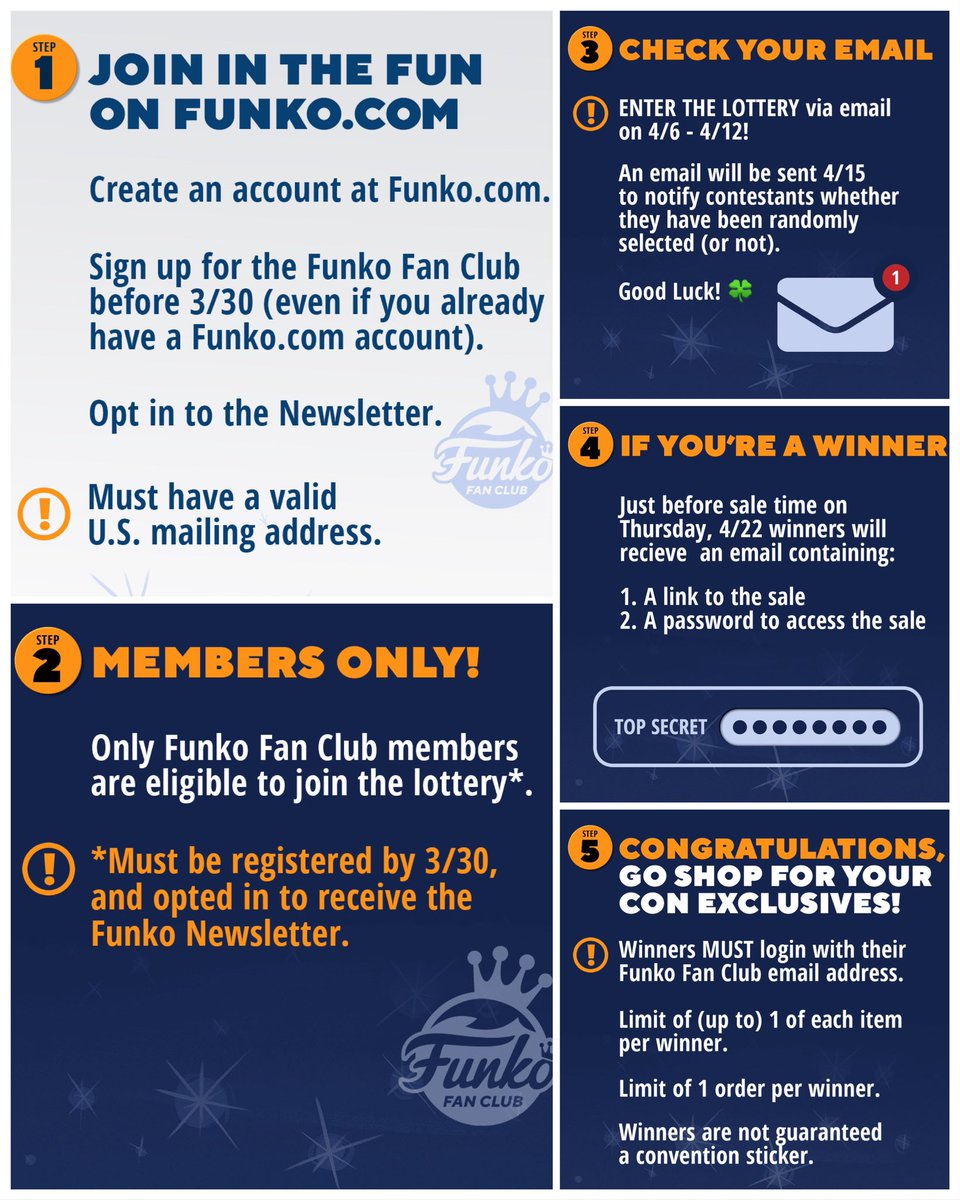 DisTrackers's tweet photo. Today is the last day to sign up for a Funko account and fan club, if you wish to participate in the WonderCon lottery. https://t.co/Cse8Rtdlpr