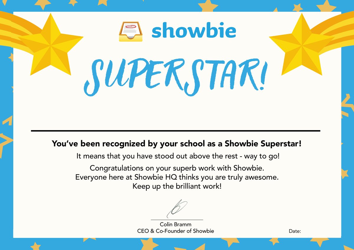 Showbie's tweet photo. Meet Showbie's Superstar, Macey, as she speaks with our CEO &amp; Co-Founder about how she has been helping fellow students, parents and teachers during lockdown: https://t.co/AoqY0N9Mf9 @jesmond_gardens 
Celebrate your students by downloading your own Superstar certificate! #educhat https://t.co/ZGCNzDUNKB