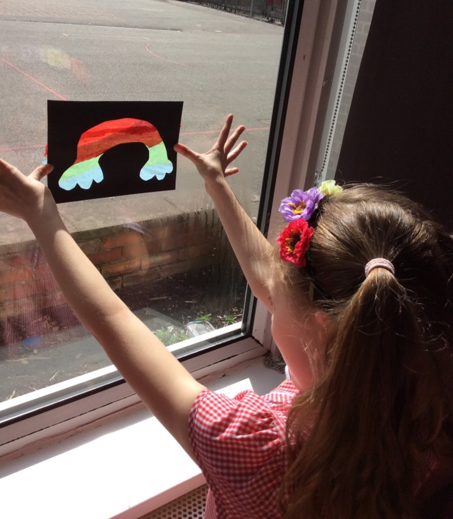 RykneldS's tweet photo. Today, the children in 3B really enjoyed learning about symbols, actions and gestures used in worship by different communities. Luckily, the sun was out to test their stained glass windows.☀️🤩☀️ https://t.co/VHp5nWIabT