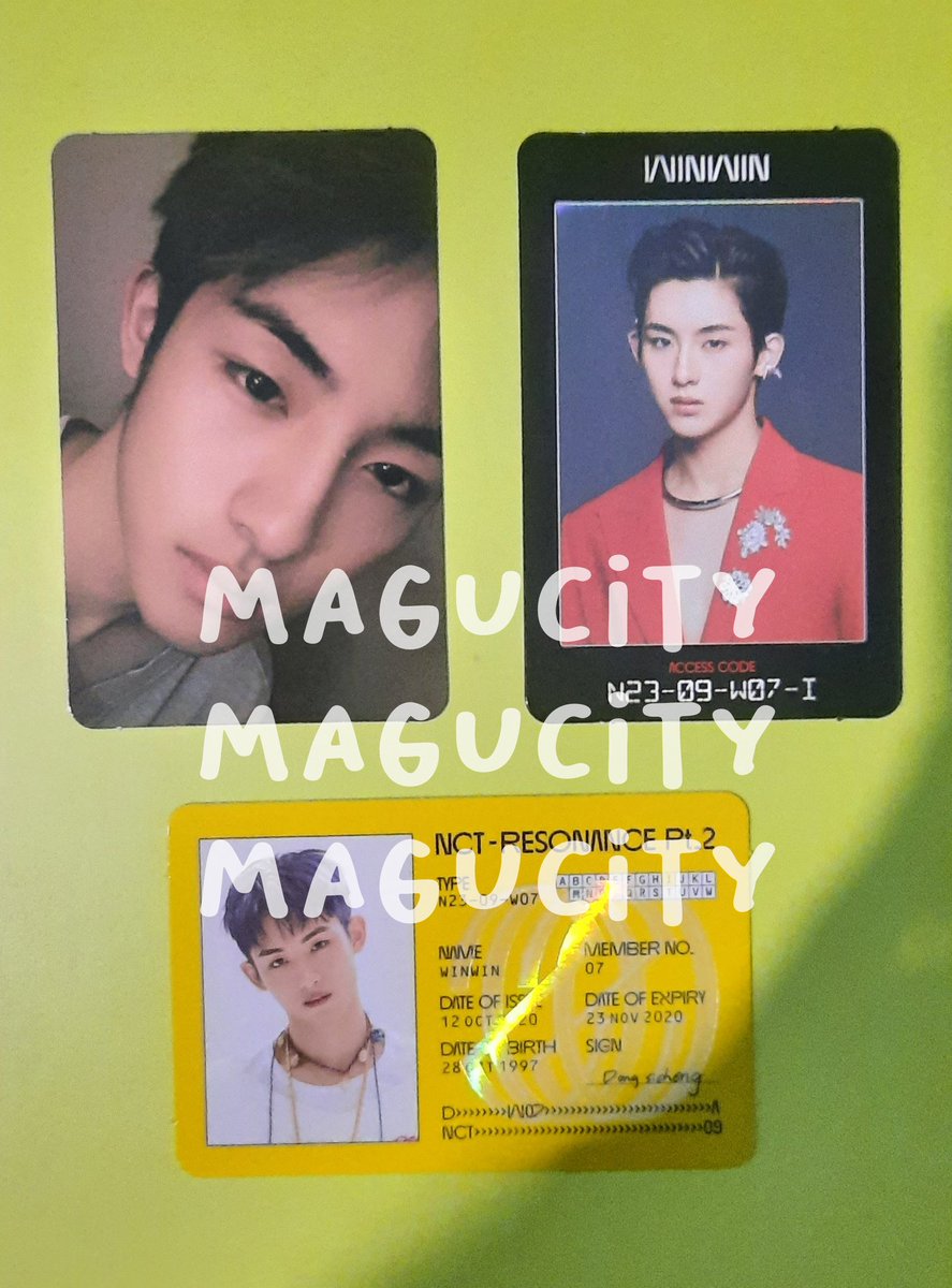 magucity's tweet photo. wts // want to sell 🧸

winwin
pc future, id card, access card

• take all only!
• 340k include packing
• pc future ada damage
• dm for details https://t.co/aZKL6Pkfr4