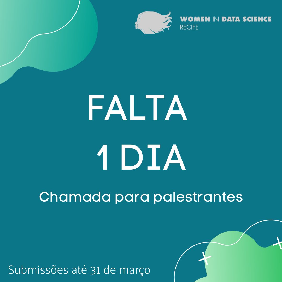 widsrecife's tweet photo. Mulher, ainda não submetesse tua palestra e/ou workshop???
Corre que é só até amanhã!! (31 mar.)

Submissões: https://t.co/1yYwPHZwmC.

#WiDS #WiDSRecife #GirlsInSTEAM https://t.co/RakAKZFugr