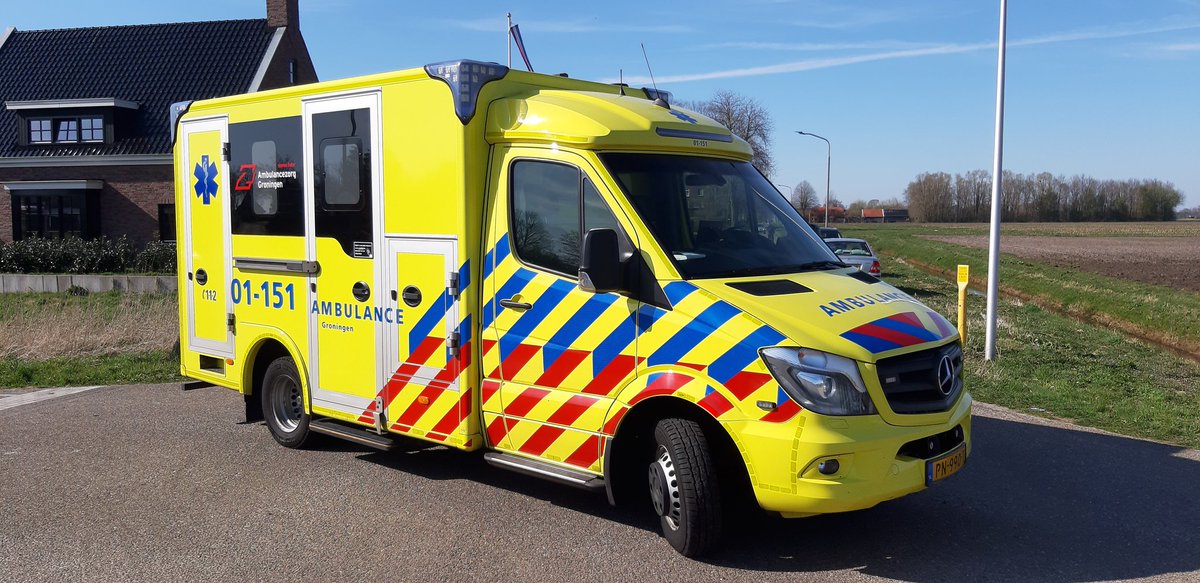 Melding ambulance Telefoonweg Musselkanaal