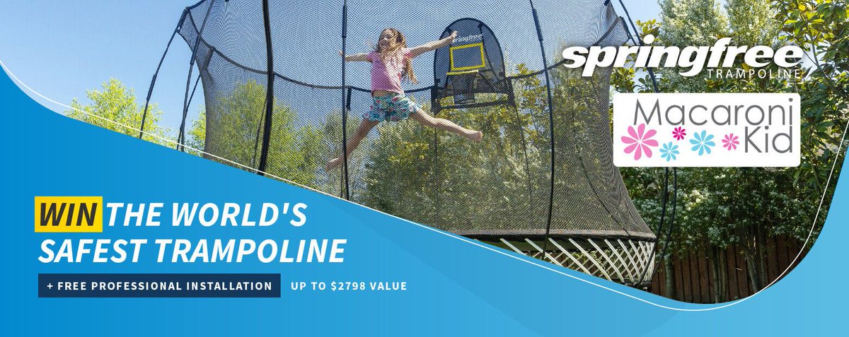 macaronikid's tweet photo. #GIVEAWAY ๐คธโ
Enter to #WIN the Worldโs Safest Trampoline + Free Professional Installation from Springfree... Valued up to $2,798!
#ad #springfree @springfreetrampoline
https://t.co/0Tm9RalHMC https://t.co/SUxOWoZNm0