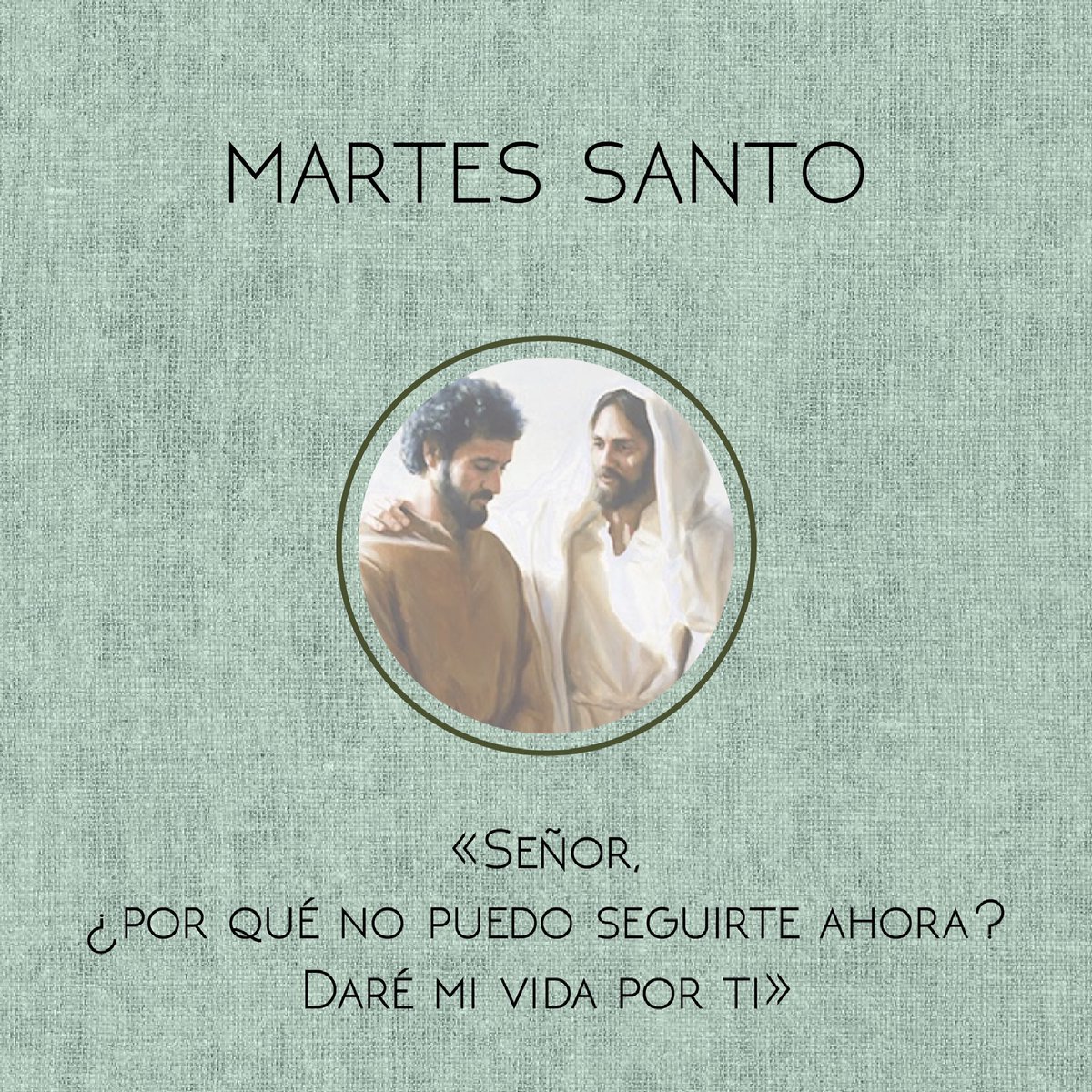 CoroMisa9's tweet photo. Martes Santo #MartesSanto #SemanaSanta #jovenescristianos #reflexion https://t.co/OOPfQvdGr6