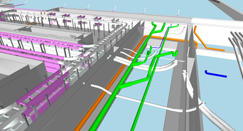 BIMCubedInc's tweet photo. BIM Cubed recently modeled plumbing to LOD 400 including sanitary, vent, storm, domestic water and condensate lines for a Battery Charging Station. Take a look! 

#bim #bimcoordination #revit #technology #engineering #mep #plumbing #architecture #construction https://t.co/xMjt37RAVx