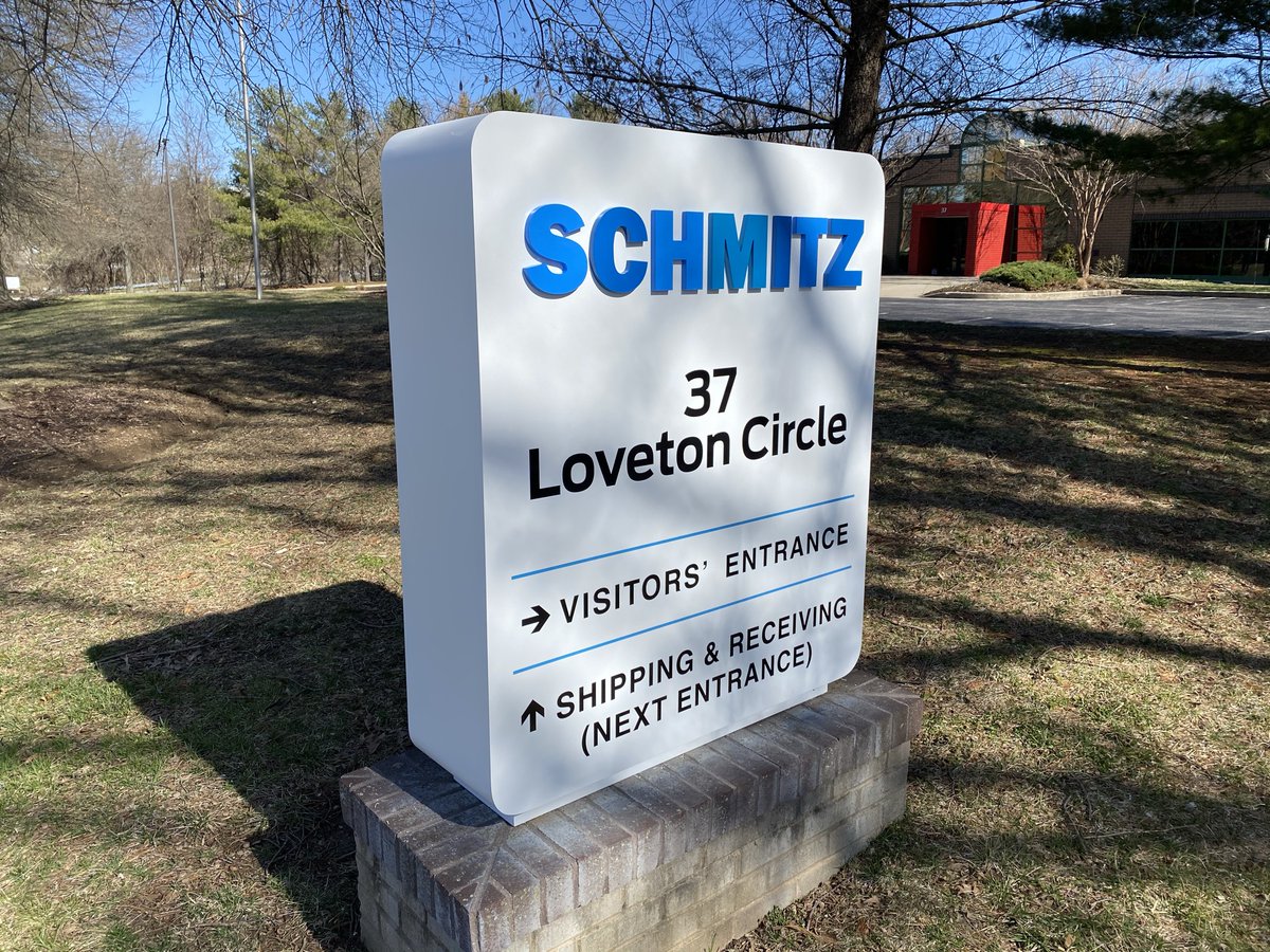 SpeedProTowson's tweet photo. Non-Illuminated monument sign with acrylic logo for our friends at Schmitz Press. 

To grab attention for your business, you need to make a statement. Outdoor signage and utilizing effective large-format printing are some of the most effective tools available to you. https://t.co/OBUl5f3sHg