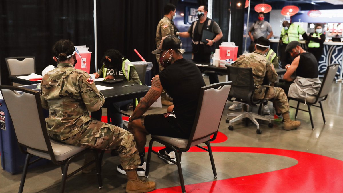 MLSWORKS's tweet photo. 💉 Bravo to @ATLUTD's First Team players for receiving their first doses of the COVID-19 vaccine at the @MBStadium Community Vaccination Center on Monday!
If you're in Atlanta or nearby, check out how you get vaccinated like the Five Stripes♥️🖤 https://t.co/FfO1FWBfDs https://t.co/TJkBQ9AiKP