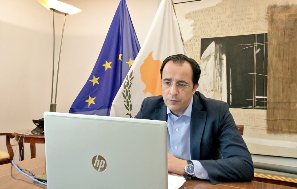 CyprusMFA's tweet photo. "The creation of the 🇨🇾-🇯🇵Business Association will be a stepping stone in the path of building an even stronger bilateral partnership, through decisively contributing in enhancement of #business &amp; #investment b/w #Cyprus &amp; #Japan"
📽️ FM @Christodulides addressing inaugural event https://t.co/vxhu8j3Oat