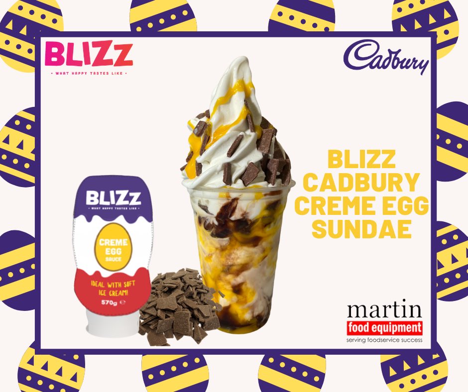 ❗️The must have dessert this Easter❗️ 

Order your Blizz Creme Egg Sauce &amp; Cadbury Chocolate Pieces now to get them in time for the Easter weekend🐣

Order with ease online or call us on the numbers below.

📱martinfoodequip.com
☎️ROI 1850 30 3636 / NI 0800 783 9859