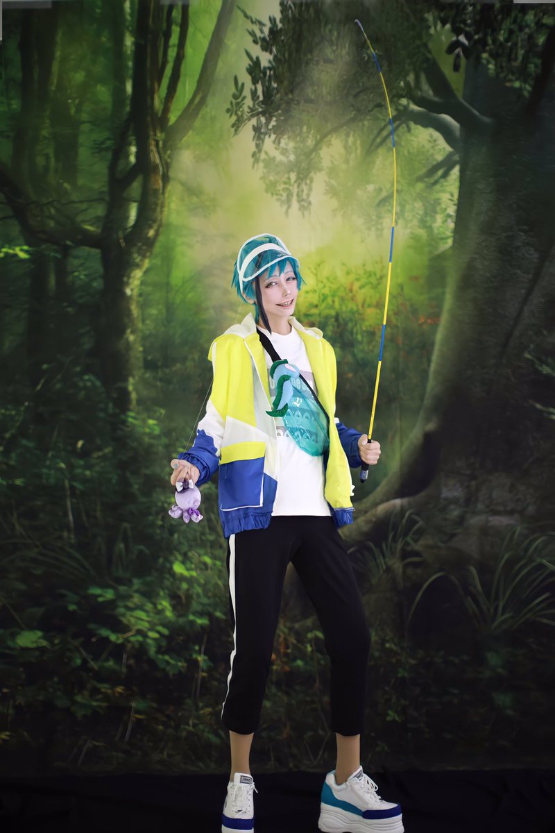 ツイステ フロイド バルキャン コスプレ バルガスCAMP! フロイドSR】 コレで一匹ずつ小魚獲るとか、だるーぅ