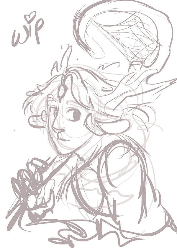 Crankrats's tweet photo. Got 2 secs to myself between projects so started to sketch out a firbolg druid character idea Super rough but gonna work on him over the week! #dnd #firbolg #wip https://t.co/dFObL6KSlk