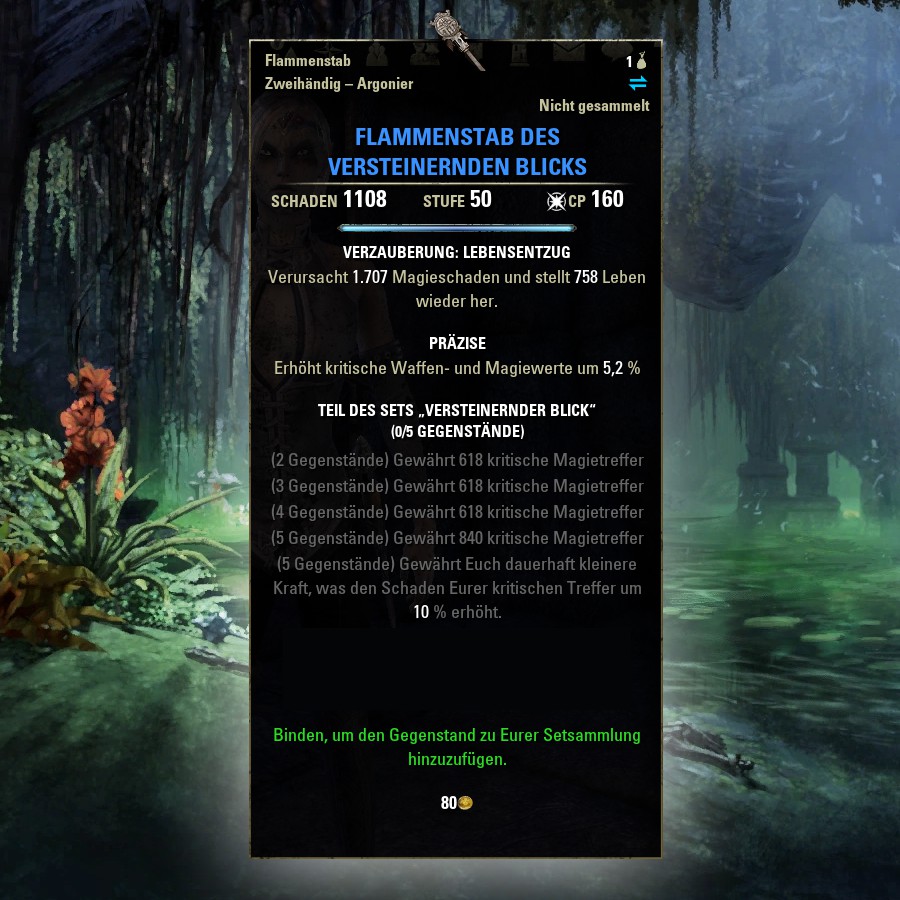 MarcusTrancer's tweet photo. Es hat mich jetzt ungelogen 70-80 Arx Corinium Runs gekostet, bis der Flammenstab des Versteinernden Blicks (Medusa Inferno Staff) endlich gedropt ist. 😮 #TESO #ESO #ElderScrollsOnline https://t.co/1UXoCJDq2J