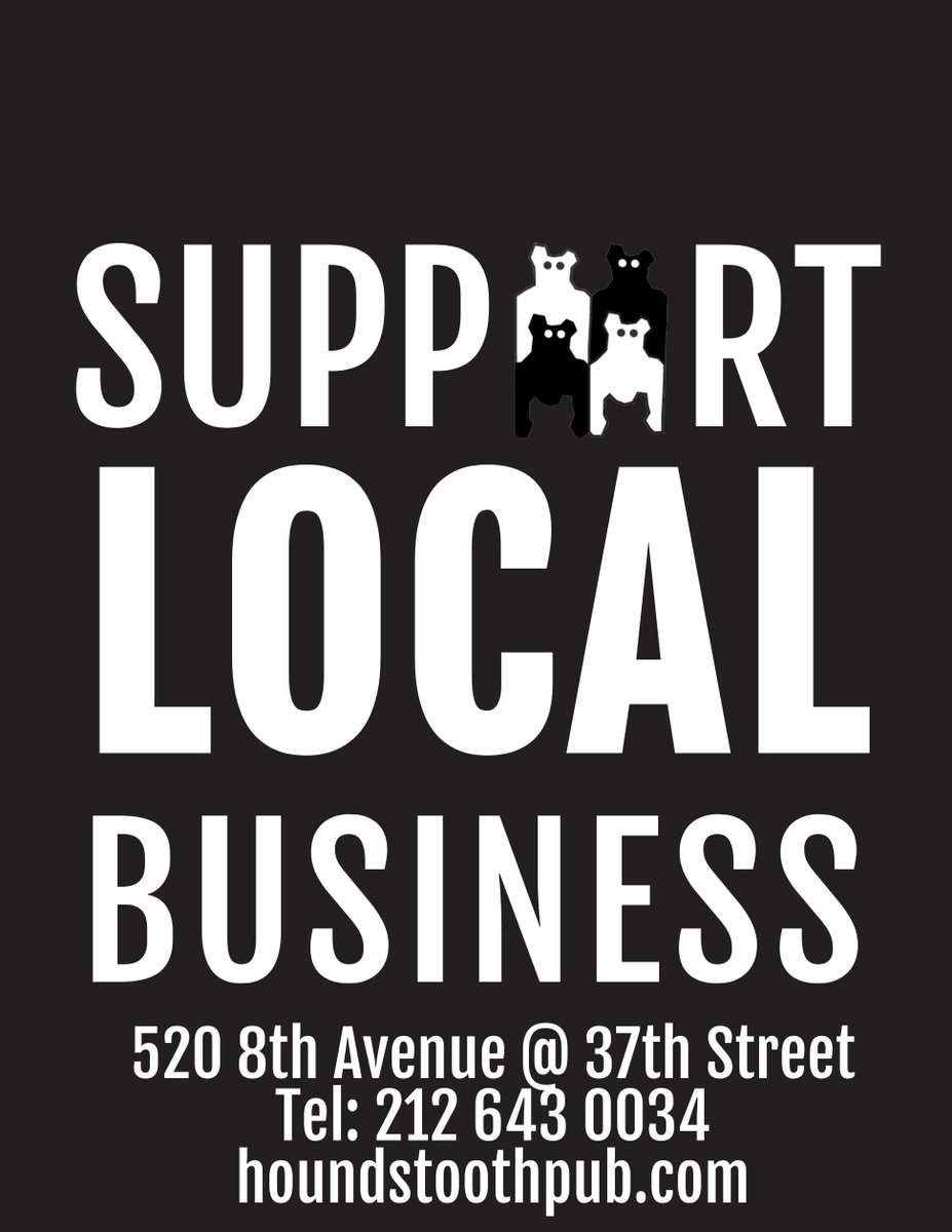 #SupportLocal #EatLocal #OrderLocal . Support Houndstooth Pub by visiting us to dine in, buying a #GiftCard , ordering on Grubhub or taking food #TOGO ! Any way you do it we still love our customers ! 

#houndstoothpub #houndstoothnyc