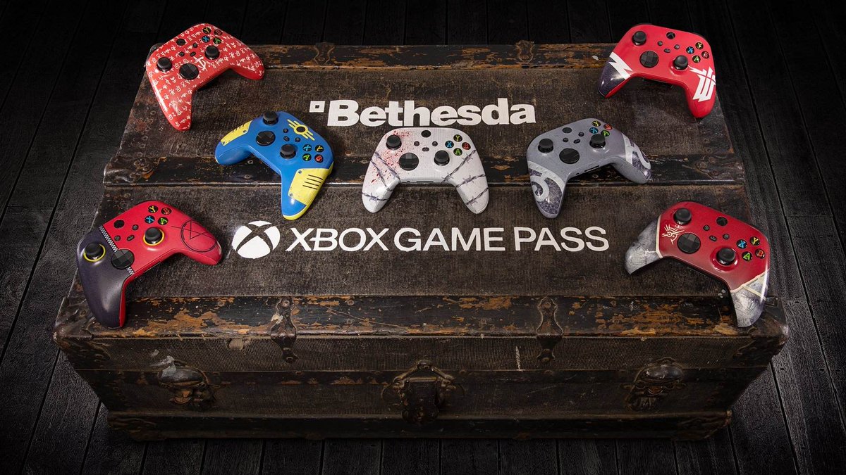 SomosXbox's tweet photo. Estos son los 7 mandos limitados de Xbox y Bethesda que regala Microsoft https://t.co/NLSGgBlX50 https://t.co/zGiReIxZ5H