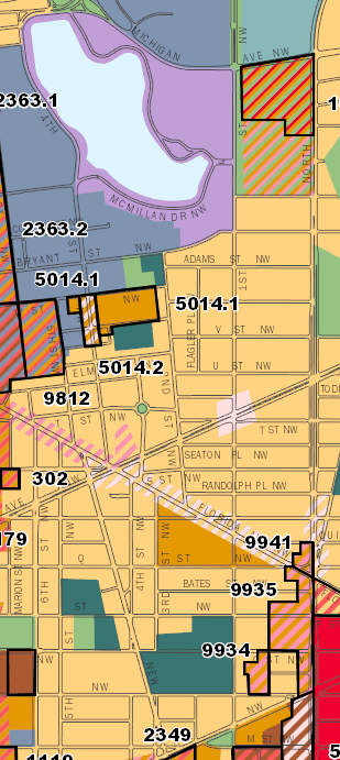 ScottRobertsDC's tweet photo. see the @OPinDC #CompPlan2020 Future Land Use Map (FLUM) amendments for #BloomingdaleDC, @TruxtonCircle & @LeDroitParkDC (map legend in 2nd image below) https://t.co/9U42UnuxXU