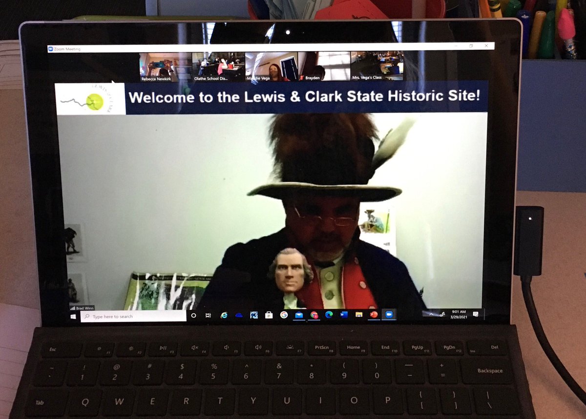 NorthviewK5's tweet photo. This week 4th graders in @rjnewkirk1 and @Maddie__Vega classes participated in an exciting and interactive virtual field trip to Camp River Dubois at the Lewis and Clark State Historic Site. #Big3 #NVRoadrunners @JuloNancy https://t.co/PTS47lAUBt