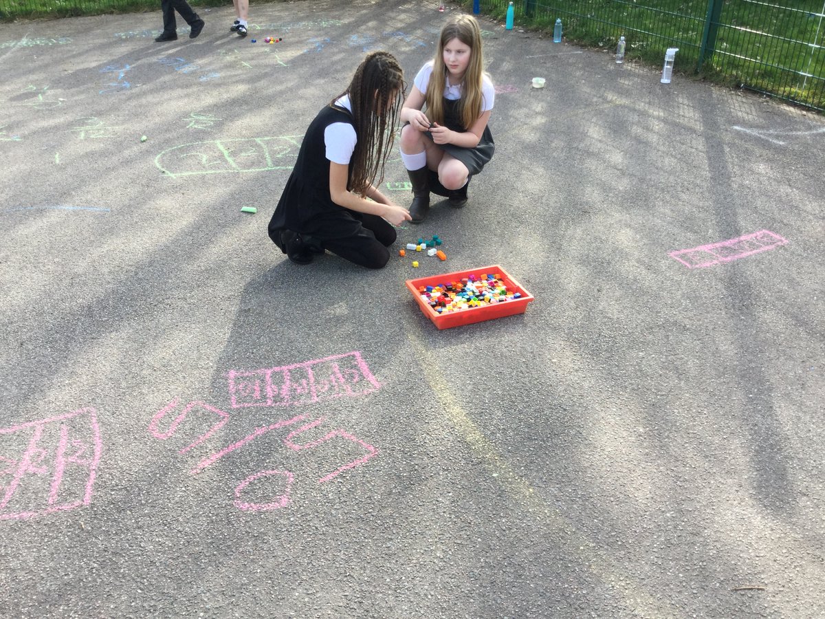 EmmaSnowden9's tweet photo. Lots of outdoor investigating of Fractions in Year 4 Booster group today - well done, some super bar models! ⭐️ @GreenwoodSch @OutdoorLearnin8 #makingmemories https://t.co/NYokJno0ga