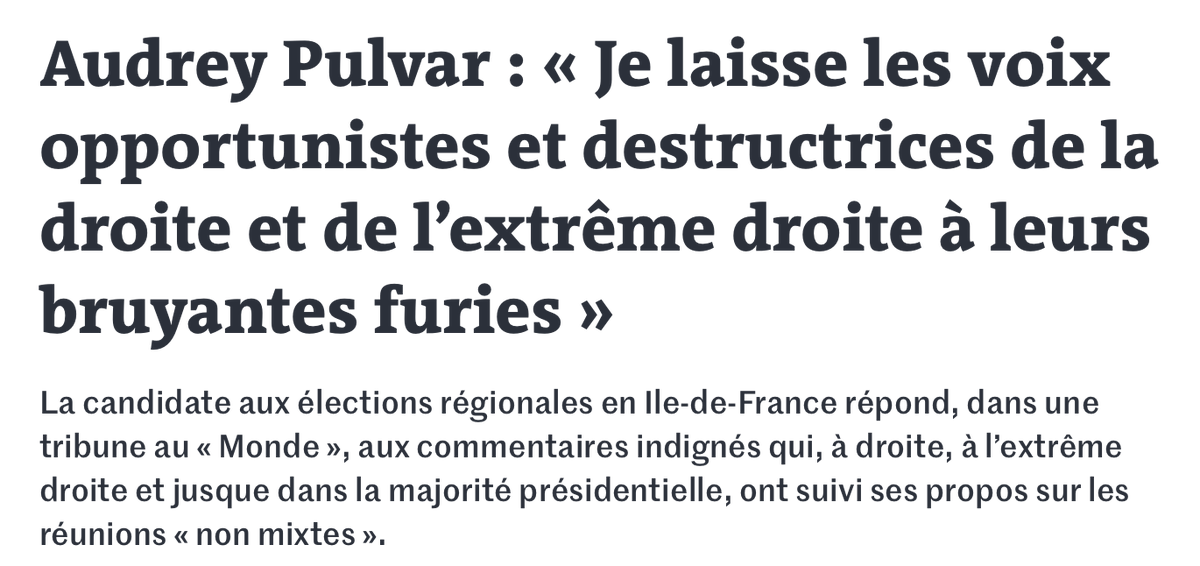 idf_encommun's tweet photo. « Jamais je n’ai dit vouloir réduire au silence une partie de la population, pour quelque motif que ce soit, et encore moins pour sa couleur de peau. Jamais je n’ai prononcé, ni conçu les mots « les blancs doivent se taire ».» 

Tribune d'@AudreyPulvar 

https://t.co/n3jPRZ94UP https://t.co/5FGQQCbyko