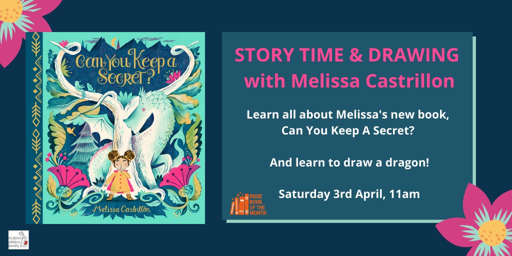 Looking for a fun activity during Easter weekend? @mv_castrillon will be sharing her indie book of the month book, Can You Keep a Secret, and teaching your little ones to draw a dragon! This Saturday, at 11! crowdcast.io/e/canyoukeepas…