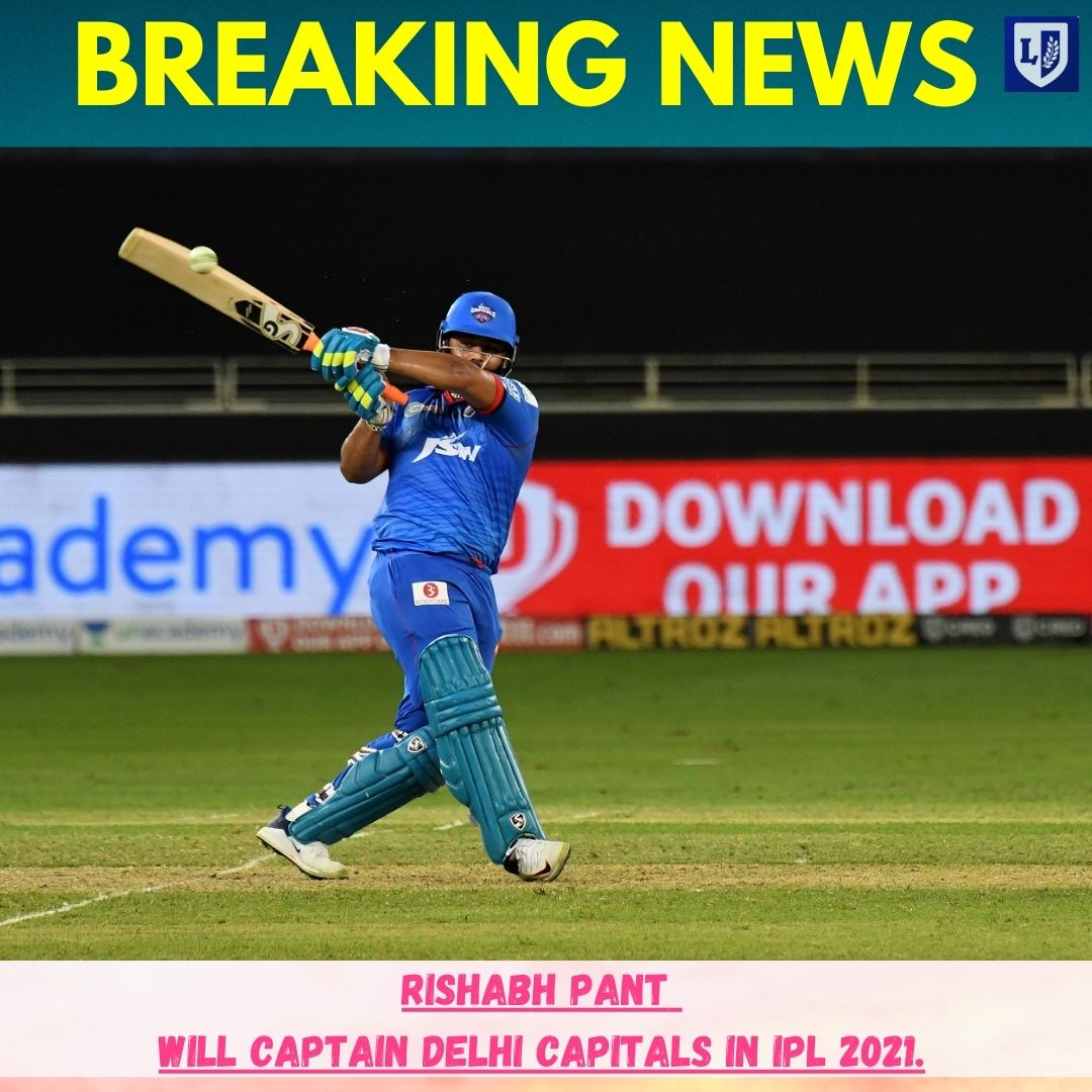 league11_in's tweet photo. 🚨🚨🚨
BREAKING: Rishabh Pant will Lead the Delhi Capitals in the 2021 IPL.
@RishabhPant17 👏👏👏🙇♂️🙇♂️
#DC #IPL #IPL2021 #IPLNEWS #IPLALERT #CRICKET #BreakingNews https://t.co/0Rm6g4Yq6f