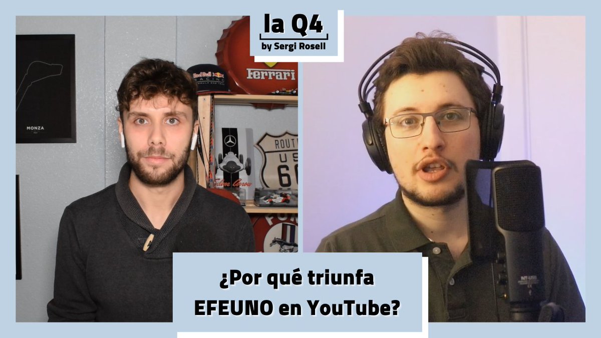 _laQ4_'s tweet photo. 📹 ¡NUEVO VÍDEO!

Mi buen amigo @victorabadf1 se ha pasado por la Q4 para hablar sobre sus inicios, YouTube, Twitch, la autocensura y la toxicidad en redes entre los fans de la Fórmula 1.

¡🔃🙏🏼 RT! #laQ4 #efeuno #F1

➡️ https://t.co/319jlR5SaR https://t.co/l3Jv4dPCFz