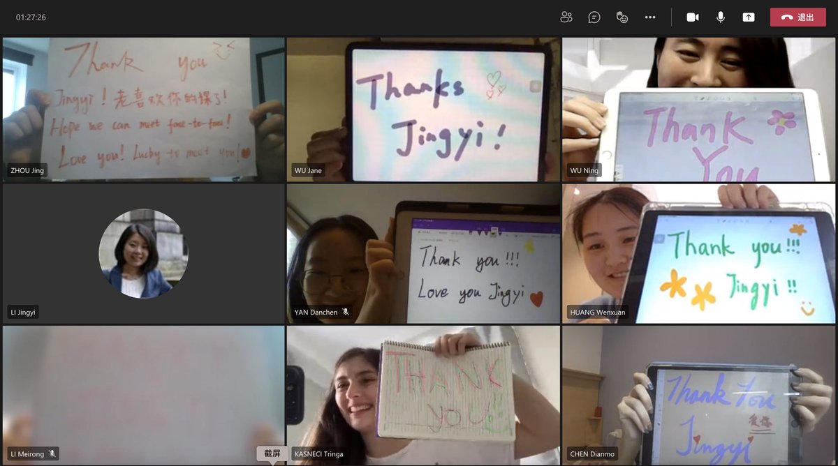CheungSeavey's tweet photo. Happy ending of MSc teaching courses!
Thanks guys and hope to meet you all in person!
And great gratitude and thankfulness to all my lecturers and tutors🌹
Now, time to face the painful essays and dissertation😭 https://t.co/tGdCfogURL