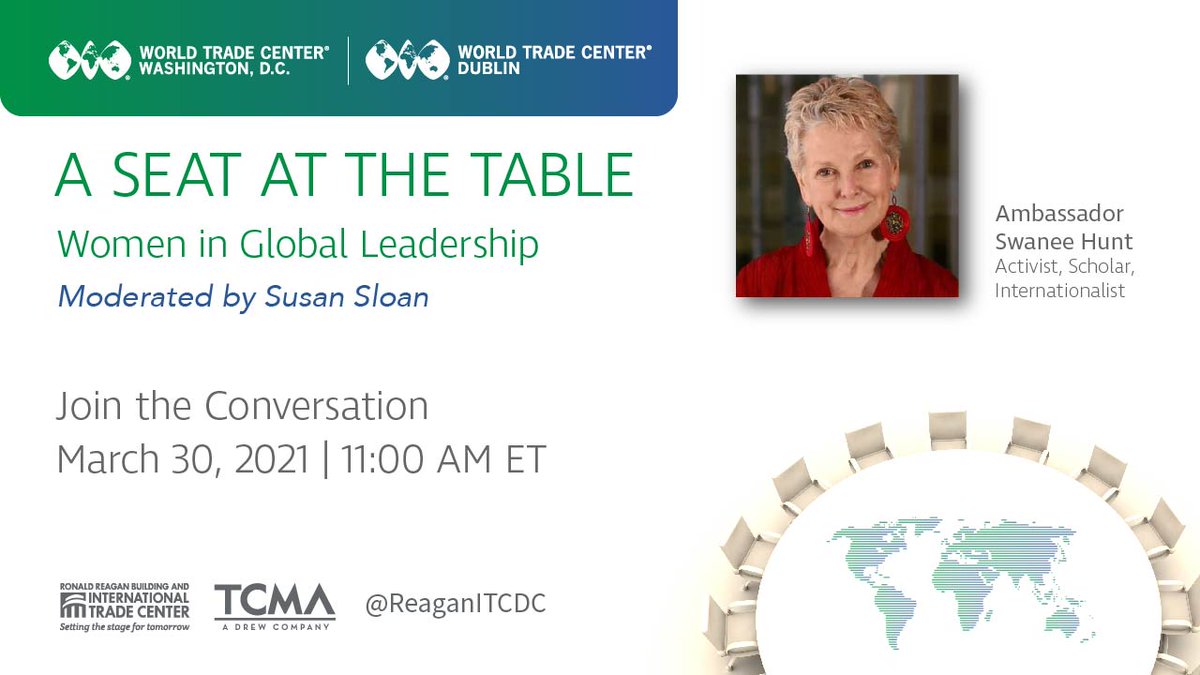 Happening Now: We’re kicking off the first conversation of our Women in Global Leadership Series w/ Ambassador @SwaneeHunt, moderated by @realSusanSLoan – stay tuned as we share more from today’s program #WhereLeadersLead #DiplomacyTable