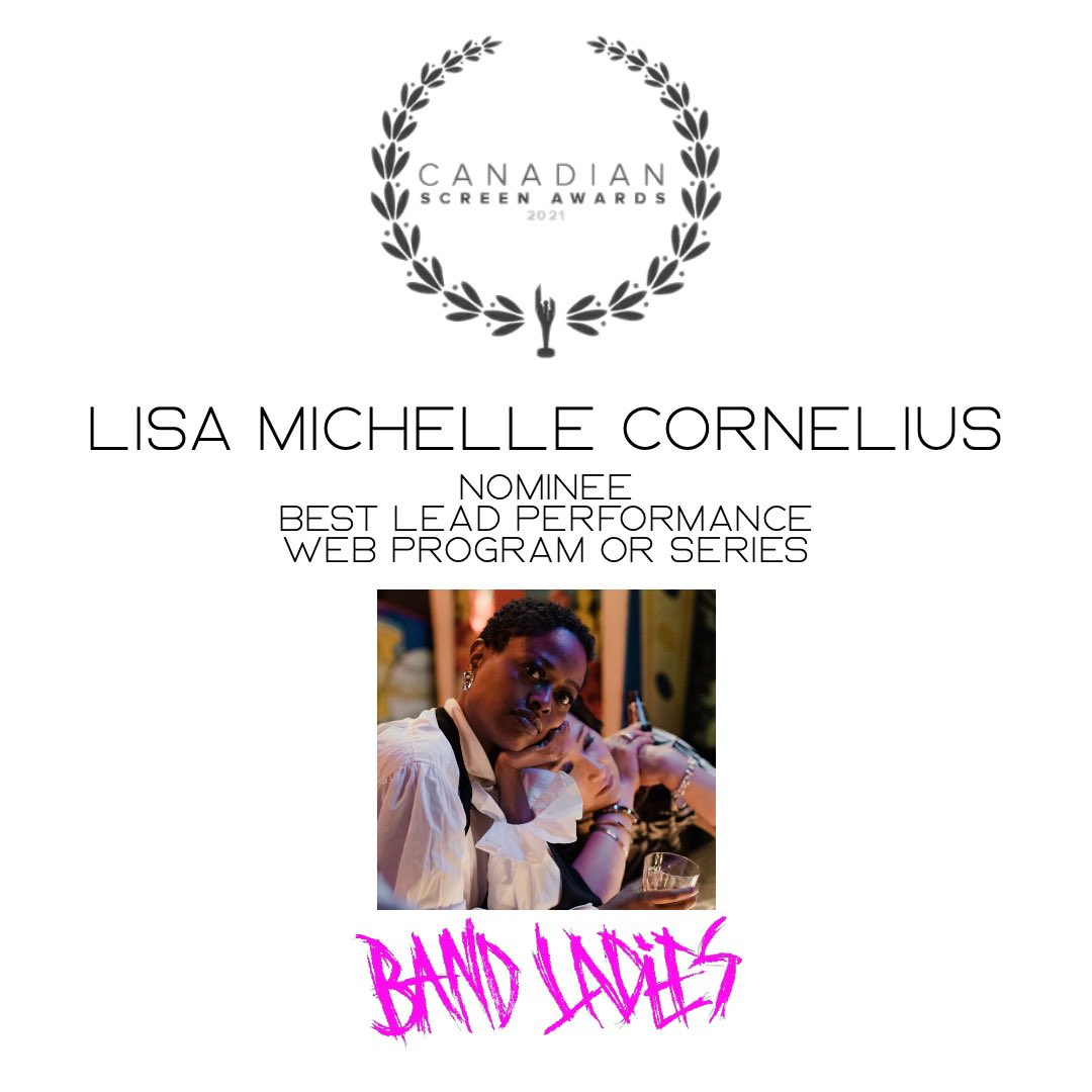 We are thrilled to announce that <a href="/yeslisamichelle/">Lisa Michelle Cornelius</a> has been nominated for a #CanadianScreenAward by the <a href="/TheCdnAcademy/">The Canadian Academy</a> ⚡️⚡️⚡️

Congratulations Lisa Michelle! We adore you &amp; love seeing our community celebrate your talent! 💕💕💕

Band Ladies on <a href="/HighballTV/">Highball.TV</a> ✨