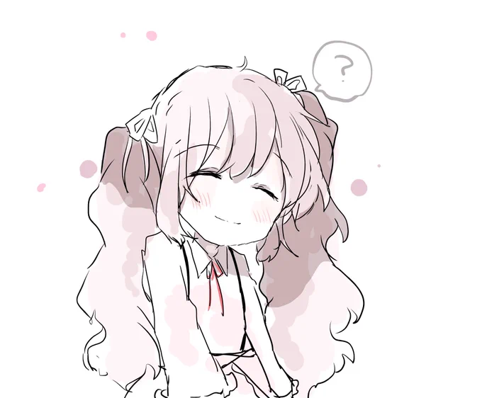 「にこっ、だよ」 