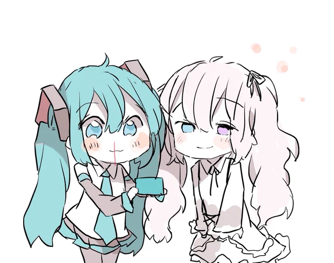 「にこっ、だよ」 