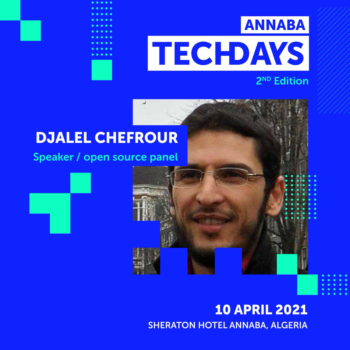 AnnabaTech's tweet image. Djalel Chefrour is a Senior Lecturer of Computer Science at the University of Souk-Ahras, where he teaches IP networks distributed systems, embedded and real-time systems and advises students on the developement of production grade applications.

annabatechday.eventbrite.com