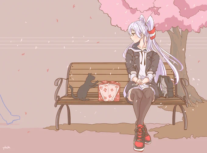 お花見天津風 #艦これ #天津風 #私服艦娘 #お花見 #NIKE #スニーカー https://t.co/3emdhp3z6B 