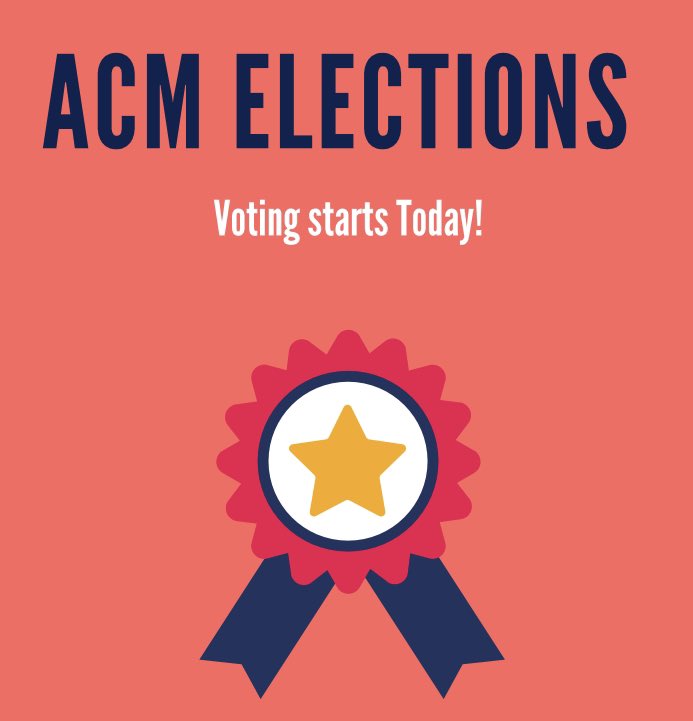 acm_ncat's tweet photo. Voting for the 2021-2022 ACM Eboard is happening now! Vote in the slack channel in our bio! https://t.co/eFqpD2laL1