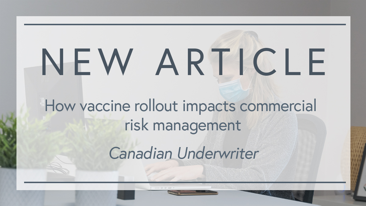 K2_LLP's tweet photo. Vaccine rollout – What does this mean for the workplace? In a new article with Canadian Underwriter, Ari Krajden discusses the challenges employers face in dealing with employee’s vaccination status upon their return to the office. 

Full Article: https://t.co/LaoQOq1gwj https://t.co/lq907TEze2