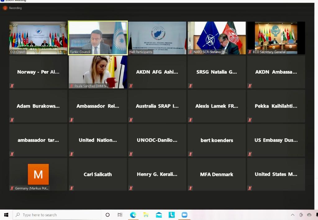Turkic_States's tweet photo. .@TurkicCouncil participated virtually in the “9th Ministerial Conference of the #HeartofAsia-#IstanbulProcess” which was held with the theme “Strengthening Consensus for Peace and Development” on 30 March 2021 in #Dushanbe, #Tajikistan.
@HeartofAsia_IP https://t.co/ZUfmGofw5c
