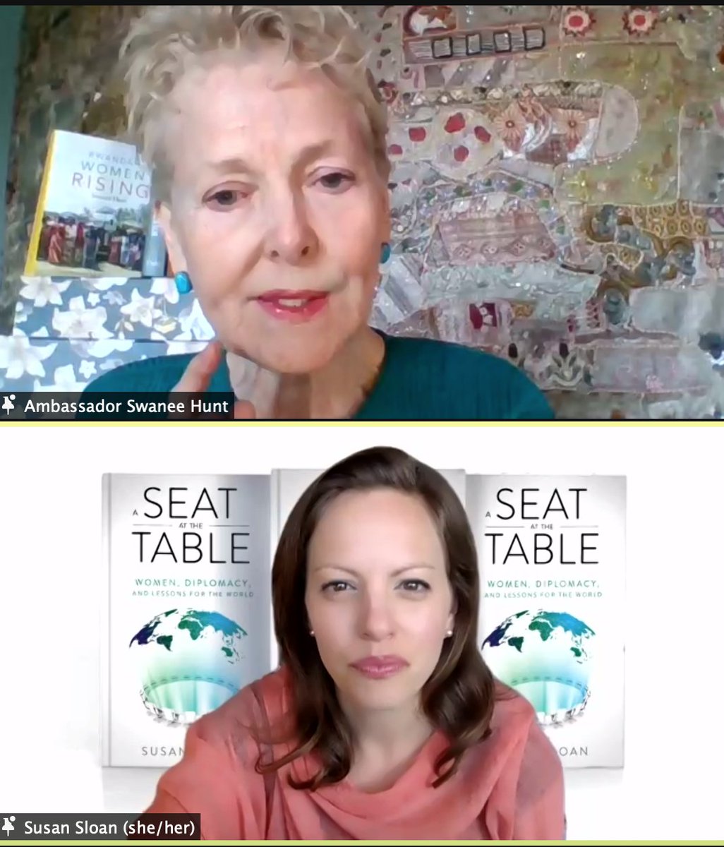 Attending the inaugural 'A Seat At the Table' webinar with Susan Sloan and Amb. Swanee Hunt 

New knowledge: Companies with women leaders have 40% more success
@ReaganITCDC #WhereLeadersLead #DiplomacyTable