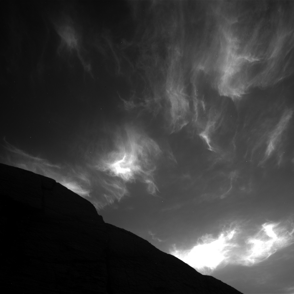 Curiosity Rover X: "Quick! Stop scrolling. What you see here aren't just any clouds, they're Martian clouds. Take moment out of your day to look at sky another