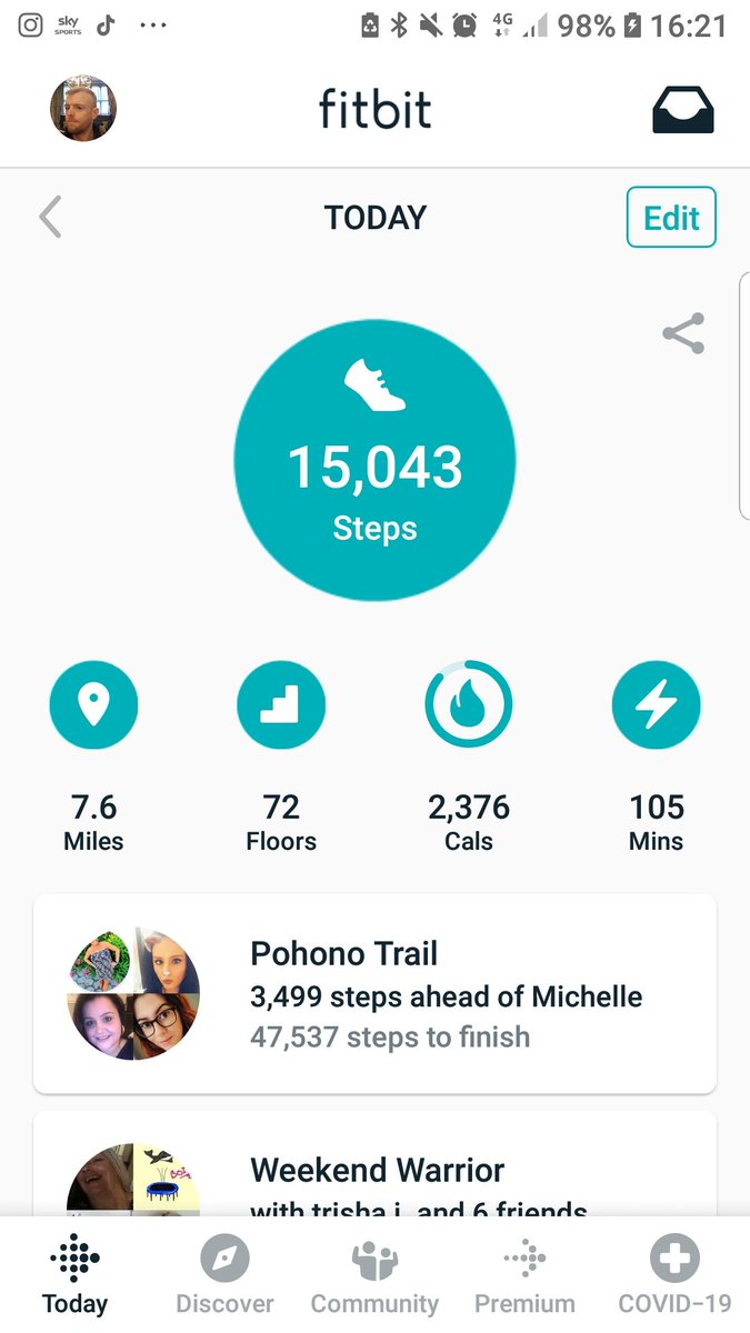SmartCoffeeOff1's tweet photo. Back on a mission to get fit and even fitter than before

#fitness #FitnessMotivation #fitbit @fitbit #abs #weightloss https://t.co/vHevIQhRKp