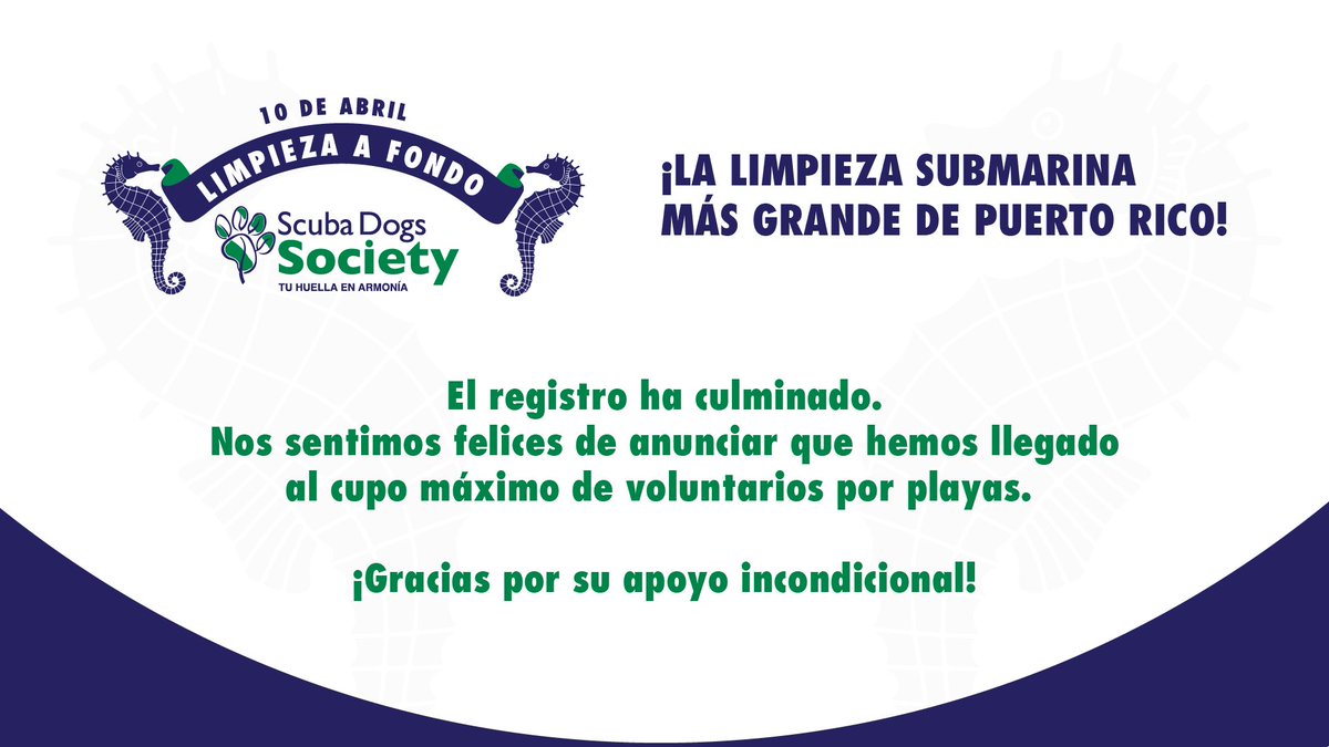AccessAllServic's tweet photo. Aplaudimos a nuestro cliente @ScubaDogSociety que logró conseguir 600 voluntarios para la #LimpiezaAFondo que se llevará a cabo el 10 de abril por el bien de los arrecifes de coral.
¡Bravo! 👏
#accessallcommunication #MesDelPlaneta #LimpiezadeCostas https://t.co/BzephBAEkf