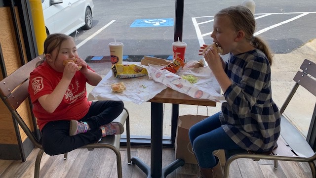 bertsbigadv's tweet photo. #BBA2019 kiddo, Abby, and her sister, #BertsBigAdventure sibling, Caroline, prefer the @jerseymikes #3 Ham and Provolone (hold the tomato, please)! What's your order for tomorrow's 11th Annual Day of Giving? 100% of your purchase benefits our fams! #BBAxJM https://t.co/BsuUeG1CyU https://t.co/xWryZbnYmo