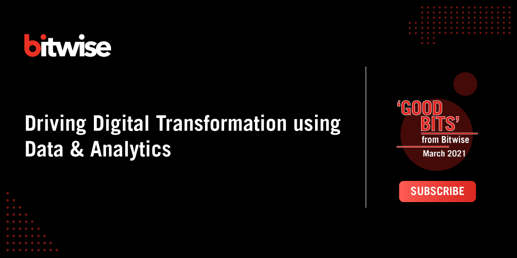Bitwise_Updates's tweet photo. As a lot of economic &amp; societal factors continue to impact world markets, companies in all industries stand poised to leverage technology to implement a transformation strategy. Learn how data &amp; analytics can drive digital transformation in our newsletter. https://t.co/HB8gGCUW1y https://t.co/Vt4CycPhg2