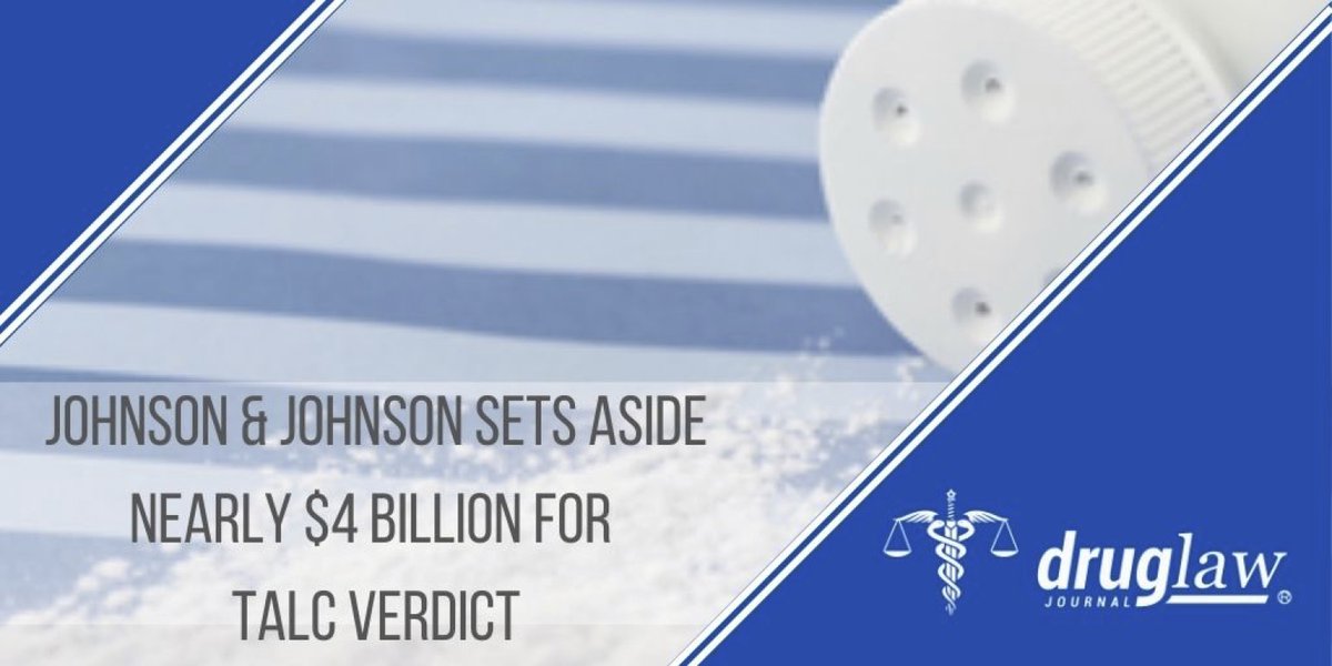 Johnson &amp; Johnson Sets Aside Nearly $4 Billion for Talc Verdict
druglawjournal.com/johnson-johnso…
#mesothelioma #ovariancancer #cancers #babypowder