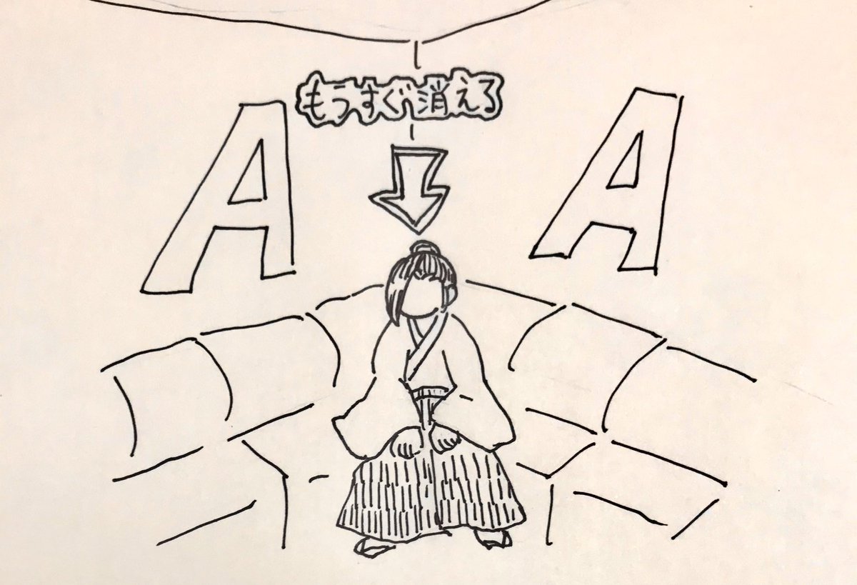 運命の瞬間を待つ神主 
